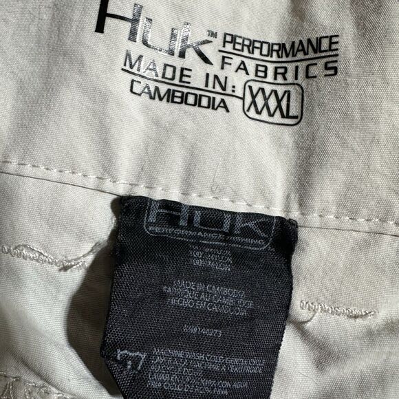 HUK Shorts Men's XXXL 3XL Rogue Quick Drying Performance Fishing Beige Cream - Picture 5 of 12